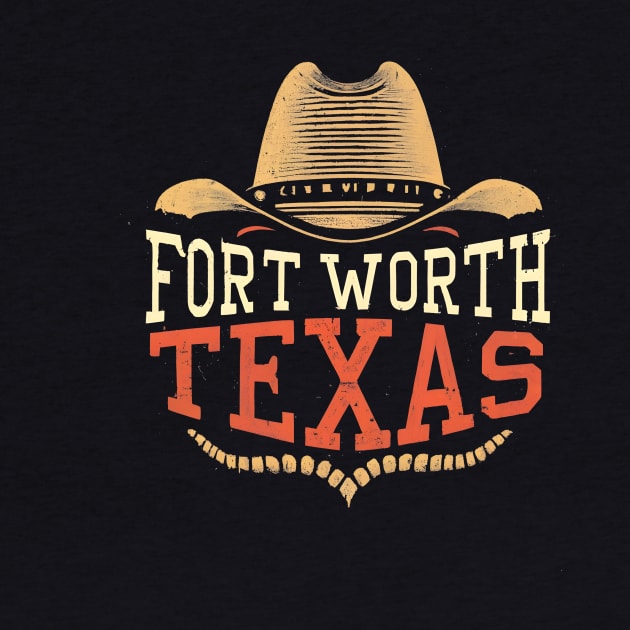 Fort Worth Texas Western Vintage Design by ravensart